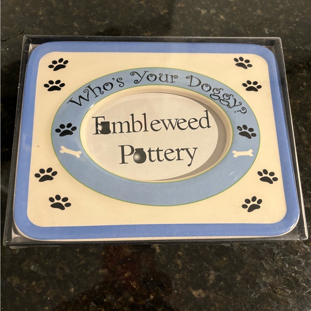 NIB Ceramic Picture Frame “Who’s Your Doggy?”